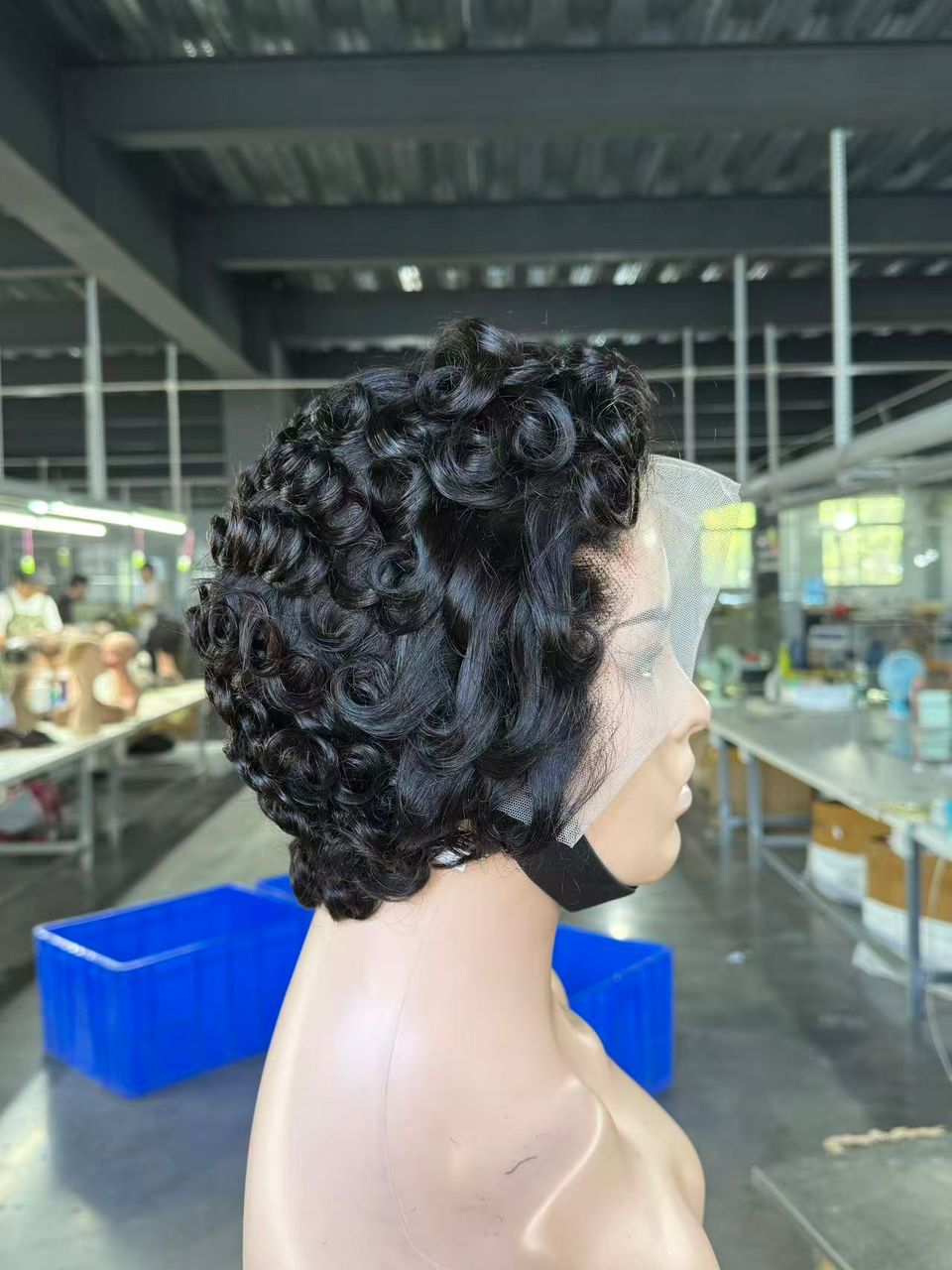 Trendy "Chioma" Short Curly Full Frontal Wig (Classic Black) 2 Trendy "Chioma" Short Curly Full Frontal Wig (Classic Black) - Image 2