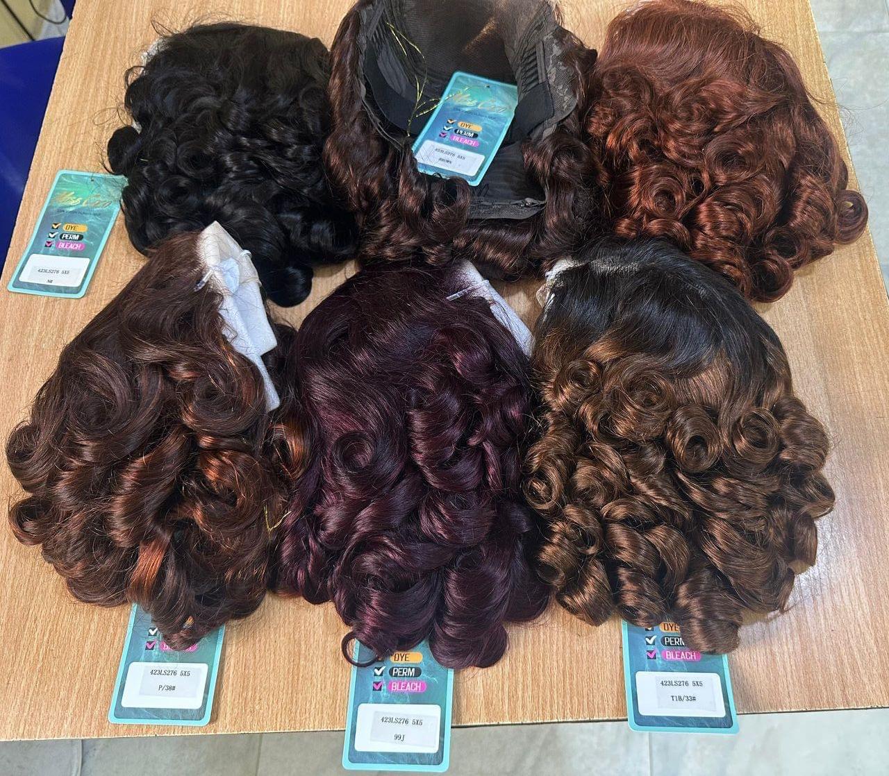 Glamorous 5x5 Closure Bouncy Curl Wig (Short Pixie Style)
